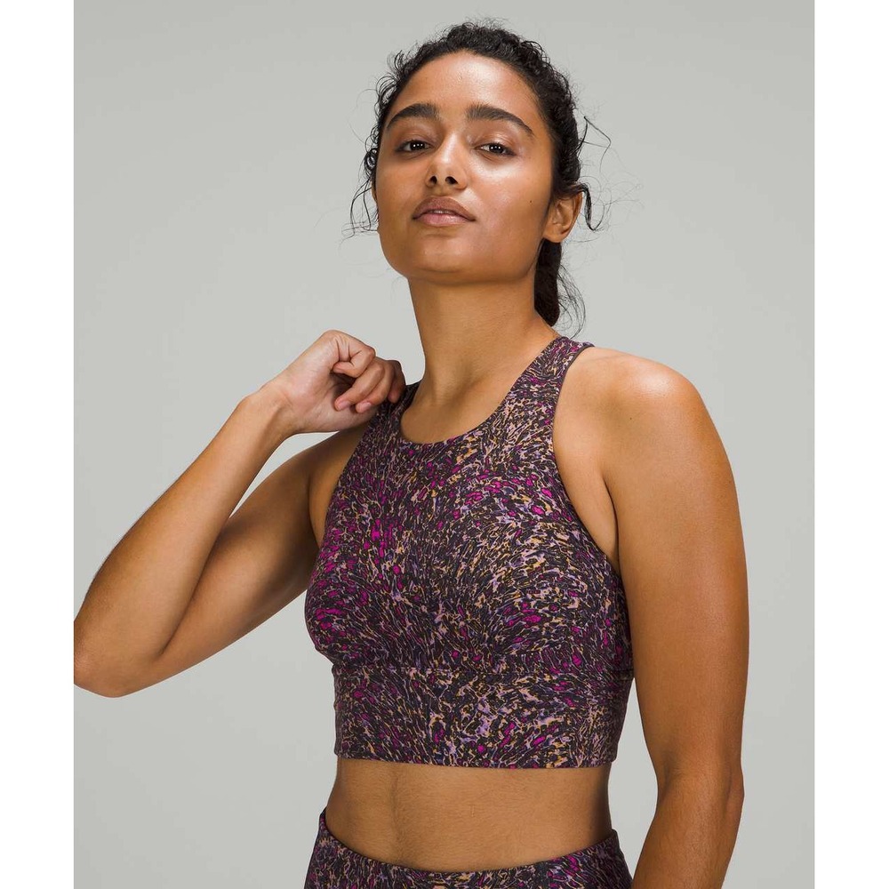 Lululemon Wunder Train Long-Line Bra Topography Multi Medium Support C/D Cup 4